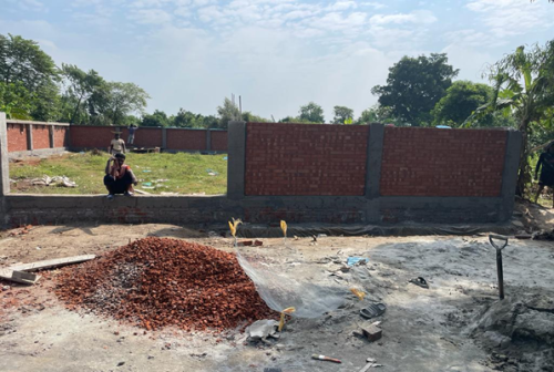 পূর্বাচলে সমিতির নিজস্ব প্লটের বাউন্ডারী ওয়ালের চলমান কার্যক্রম